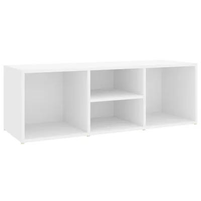 Image de Banc à chaussures Blanc 105x35x35 cm Aggloméré