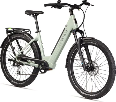 Produktbild von Deruiz E-Bike Trekkingrad QuartzSUV 27,5 Zoll für Damen und Herren, Elektrofahrrad mit MTB Bereifung, Hinterradmotor, 8 Gang SHIMANO Schaltwerk