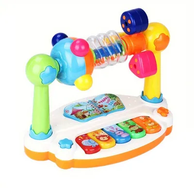 Produktbild von Baby Musikspielzeug Klavier mit Licht & Tiergeräuschen für 0-3 Jahre
