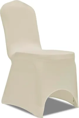 Produktbild von vidaXL 6 x Stuhlhusse Stretchhusse cremefarben