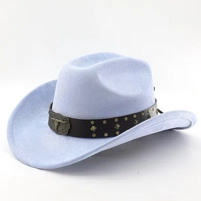 Immagine prodotto di Cappello da cowboy per donna e uomo – Tesa larga modellabile – Per cowboy e cowgirl