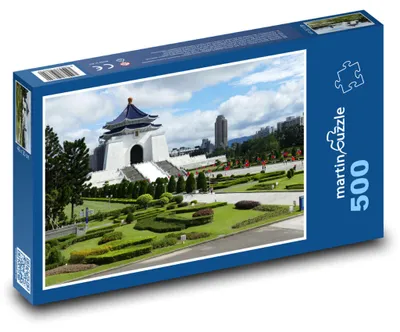 Zdjęcie produktu dla Puzzle 500 Mauzoleum Czang Kaj-szeka na Tajwanie - martinpuzzle
