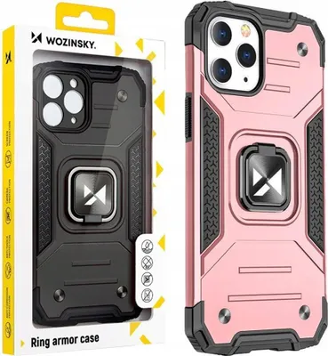 Image de Wozinsky Ring Armor Case Iphone 14 Pro Max Armoured Cover Magnetic Holder Ring Silver