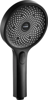 Produktbild von Große Handbrause 130 mm mit 3 Strahlmodi - abnehmbar - Premium Duschset - Massagestrahler für Spa (schwarz)