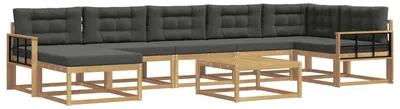 Produktbild von vidaXL Outdoor-Sofagarnitur 8 stk. Weiß und Anthrazit