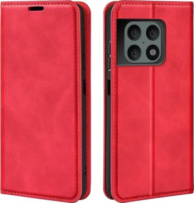 Produktbild von Mobigear Retro Slim  OnePlus 10 Pro Hülle Klapphülle Geldbörse - Rot