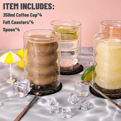 Produktbild von Famanu Teeglas-Set –  –  Gläser für Kaffee, 4er Set