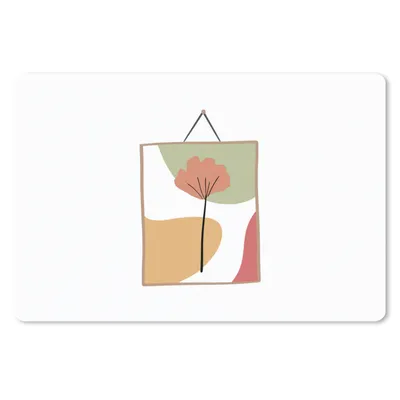 Produktbild von MuchoWow® Mauspad Mousepad Blatt - Rahmen - Pastell 27x18 cm - Mousepads - Maus Mat - Pad - Mausunterlage - Büroartikel - Desk Matten
