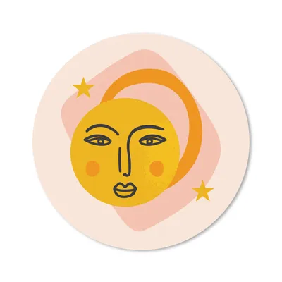 Produktbild von MuchoWow® Mauspad Mousepad Sonne - Rosa - Sommer 40x40 cm - Mousepads - Maus Mat - Pad - Mausunterlage - Schreibtisch Accessoires