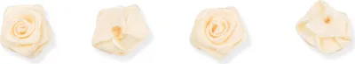 Produktbild von Satinrosen 2cm zum Basteln & Aufnähen 20 Stück Champagner