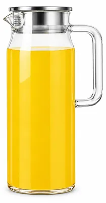 Produktbild von Karaffe aus Glas – 1,5 Liter – Borosilikatglas – Mit Edelstahlfilter