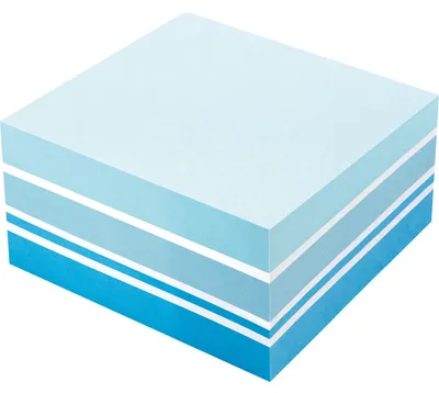 Produktbild von Soennecken Haftnotizwürfel 5816 75x75mm 400Bl. Blautöne/ws