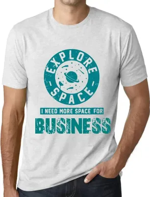 Produktbild von Herren Grafik T-Shirt Explore Space I Need More Space For Business Öko-Verantwortlich Vintage Jahrgang Kurzarm Lustige Druck Geburtstag Geschenk Mann