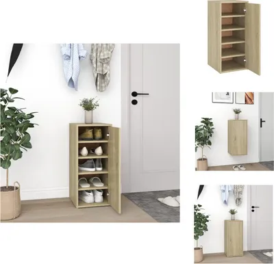 Produktbild von vidaXL Schuhschrank Sonoma-Eiche 32x35x70 cm Holzwerkstoff -  Schuhregale & -schränke