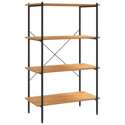 Obrázek produktu pro vidaXL Regál se 4 policemi černý s dubovou optikou 80x40x130 cm