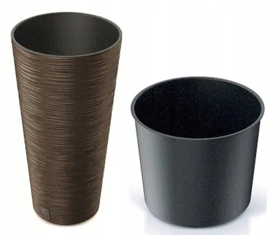 Produktbild von Kunststoffeinsatz Topf braun Furu Rund 25 cm