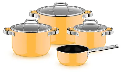Produktbild von WMF Fusiontec Mineral Pro, Topf-Set, 4-teilig, Mango Yellow 3201114070 4000530759603