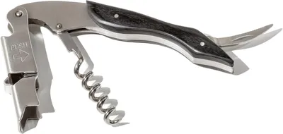 Produktbild von 3-in-1-Korkenzieher aus Edelstahl mit Flaschenöffner und Folienschneider