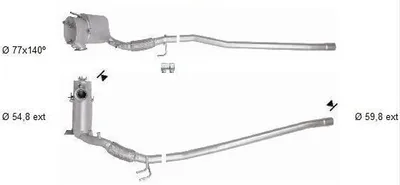 Produktbild von VEGAZ AK-343 Dieselpartikelfilter DPF für AUDI A3 Sportback (8PA) Euro 5 Abgasanlage Diesel