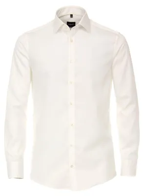 Produktbild von Venti - Modern Fit - Herren Hemd mit Kent-Kragen mit extra langen Arm (72cm) (001882), Größe:45, Farbe:Creme (002)