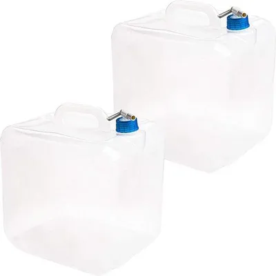 Produktbild von 2 Stk. 20l faltbares Wasserreservoir, BPA-frei, für Outdoor, Wandern, Notfälle
