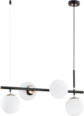 Obrázek produktu pro Minimalistické černé závěsné svítidlo se čtyřmi bílými koulemi FIORE 4xE14 10W ALF62203 Alfa