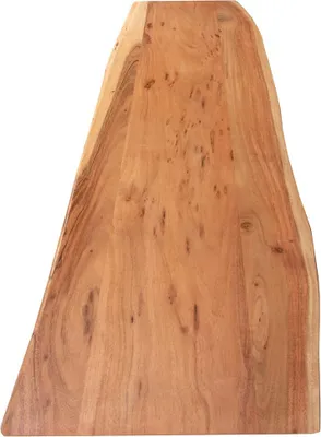 Produktbild von Tischplatte 140x40 cm Curtis, Holzplatte Akazienholz massiv + naturfarben + lackiert, Baumkanten-Platte für Heimwerker, Arbeitsplatten, Tische & Fensterbretter