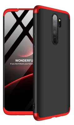 Produktbild von Hülle für Xiaomi Redmi Note 8 Pro 360 Grad Schutz mit Displayglas Bumper Cover Xiaomi Redmi Note 8 Pro Farbe: Schwarz, Rot