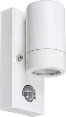 Zdjęcie produktu dla Medina plastikowa lampa ścienna typu downlight matowa biel dł:9cm szer:7cm wys:15cm IP44