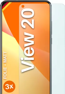 Produktbild von moex® 3x Schutzfolie kompatibel mit Huawei Honor View 20 - Displayschutzfolie Anti Reflex Folie, Matt
