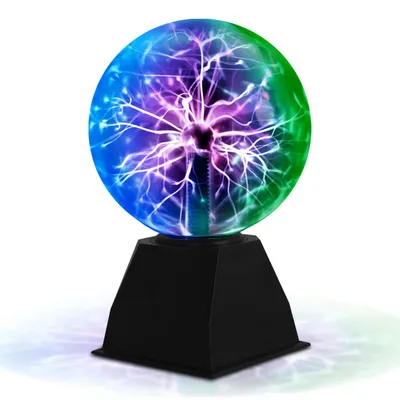 Plasma-Ball-Lampe 20 cm, 3 Farben, Touch & Sound, Wissenschaftsspielzeug