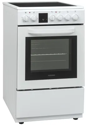 Produktbild von Telefunken Standherd mit Glaskeramik-Kochfeld | Elektroherd freistehend 50 cm breit | Backofen und Kochfeld | BSHC55AI