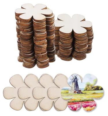 Produktbild von Holzscheiben zum Basteln - 50 Stück - 4 cm Durchmesser