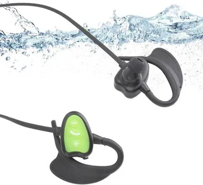 Immagine prodotto di Set di auricolari sportivi in-ear impermeabili con lettore MP3 subacqueo Bluetooth 5.0 per nuoto, sport e jogging (VERDE, 5.0)