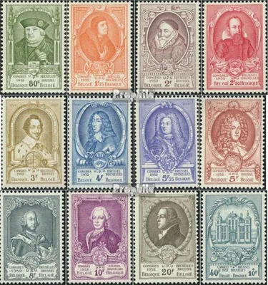 Produktbild von Briefmarken Belgien 1952 Mi 929-940 (kompl.Ausg.) postfrisch Postkongreß