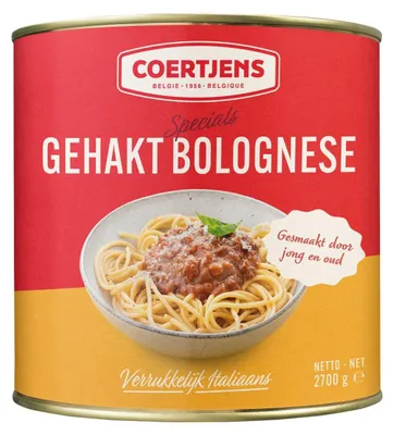 Image de Coertjens Gehakt Bolognese 28% bœuf, 2700 g - Viande hachée fraîche pour sauce bolognaise