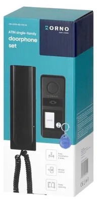 Immagine prodotto di Citofono ORNO ATIN OR-DOM-RD-937/B, a 2 fili, RFID, nero