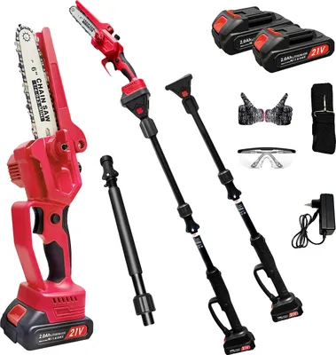 Produktbild von Teleskopsäge, ausziehbarer Stab, bürstenloser Motor, Rot/Schwarz, EU