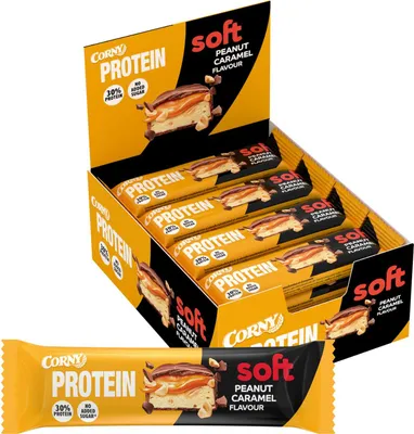 Produktbild von Corny PROTEIN Soft Peanut Caramel, 12x45g (MHD: 20.06.2025)