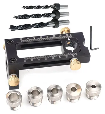Image de Solidchoice - Kit de gabarits de perçage 2-en-1 pour le travail du bois