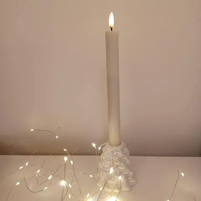 Obrázek produktu pro DECOLED Svícen, 8,5 x 8,5 x 8 cm, bílý