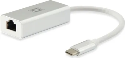 Zdjęcie produktu dla LevelOne USB-0402, Przewodowa, USB Type-C, Ethernet, 1000 Mbit/s, Srebrny, Biały