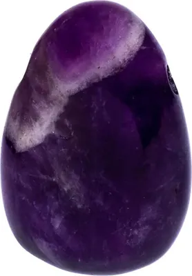 Produktbild von Gebohrter Amethyst-Trommelstein-Anhänger – Packung mit 5 Stück – 2,5–3,5 cm