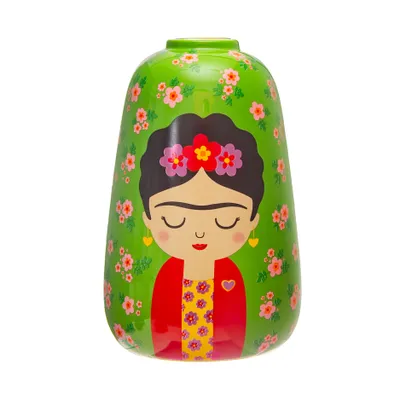 Zdjęcie produktu dla Sass & Belle Frida Wazon Duży - Boho, Kwiatowy, Kwiatowy - Firda Kahlo - ręcznie malowany