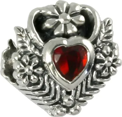 Produktbild von CarloBiagi Charm Bead Herz Zirkonia 925 Echt Silber Schmuck Element D2BBSCZS13DR