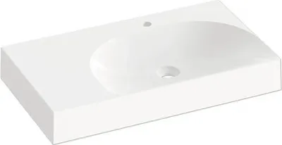Imagen del producto de Lavabo encastrado RAVAK Lite, de mármol artificial, color blanco, dimensiones 80 mm, modelo XJXL1280001