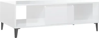 Obrázok produktu pre vidaXL Konferenčný stolík vysoký lesk biely 103,5x60x35 cm Drevo Materiál
