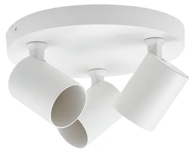 Produktbild von Ravio Deckenleuchte Weiß Rund Ø23CM – 3xGU10 Strahler Flexibel & Modern