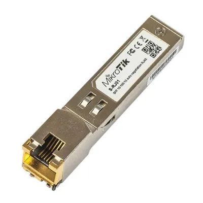 Obrázok produktu pre Mikrotik S-RJ01, Gigabit Ethernet, 10,100,1000 Mbit/s, 0,1 km, 1,25 Gbit/s, 0 - 85 °C, RoHS