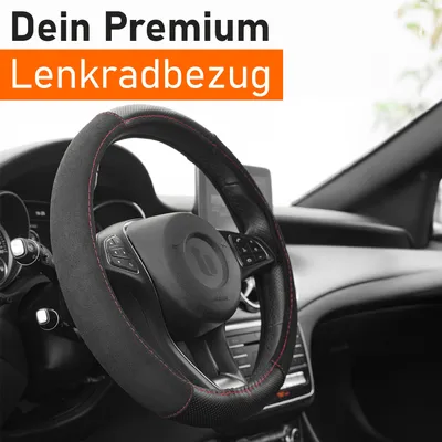 Produktbild von Upgrade4cars Lenkradbezug Schwarz mit Naht